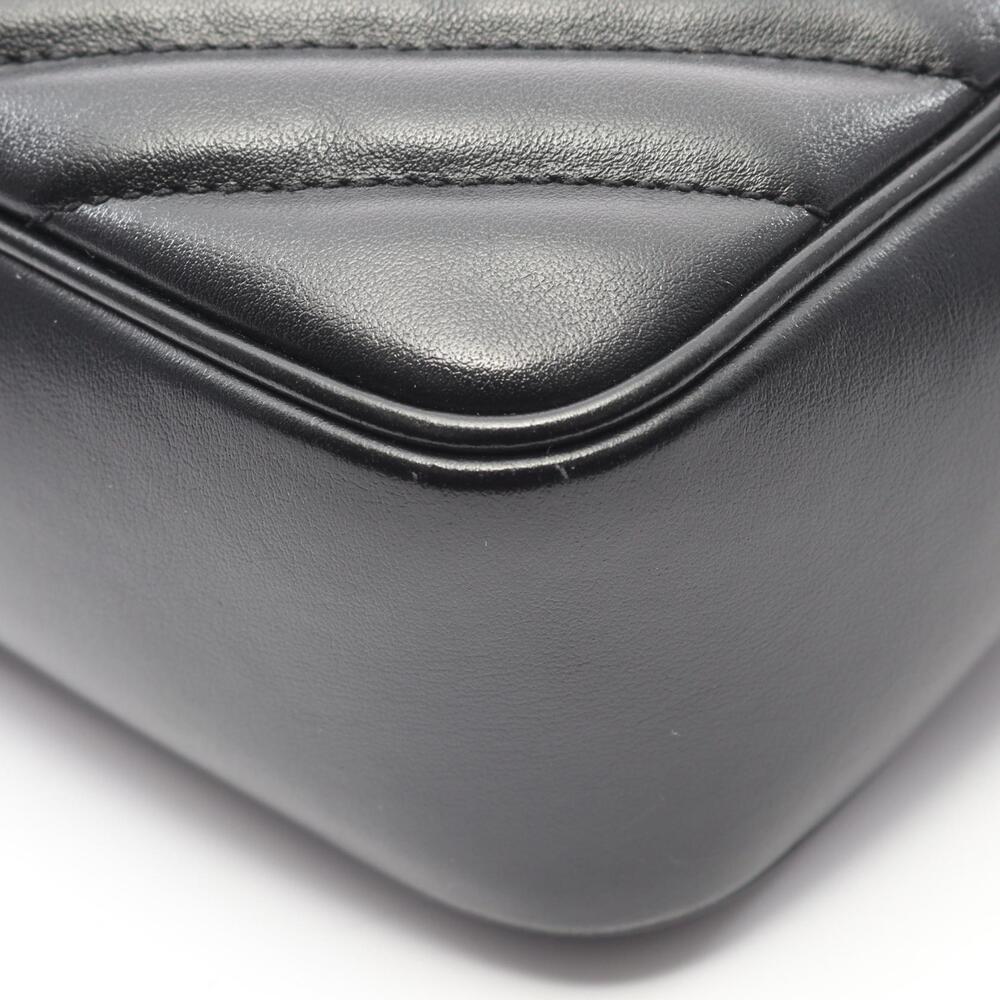 Saint Laurent Leather Paris Black Shoulder LOU CAMERA BAG - Picture 5 of 7